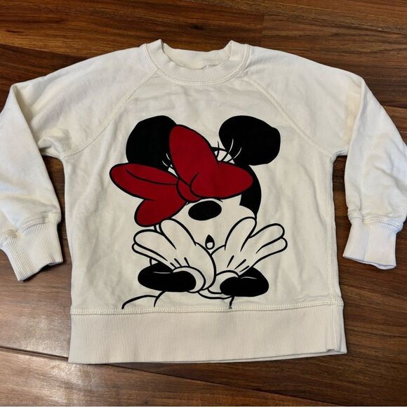 Hanna Andersson Disney Minnie Mouse beige crewneck sweatshirt - Picture 1 of 4